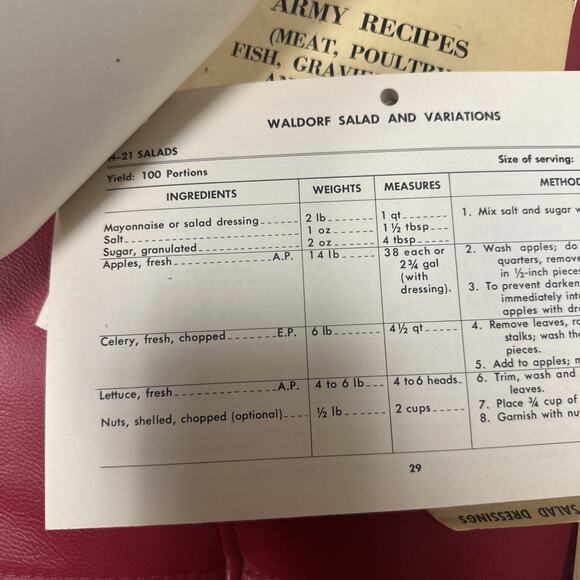 Department of Army Techinical Manual 10-412-1, 10-412-3 & 4 Recipes 1950s - Picture 8 of 10